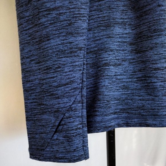 Cuddl Duds Climate Right Heather Blue Sweatshirt With Thumb Holes - Picture 2 of 10